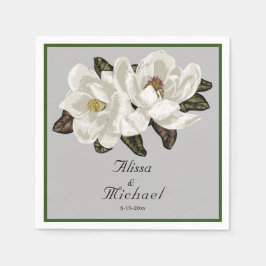 Elegant Magnolia-blommar Pappersservett