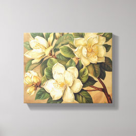 Elegant Magnolia Blossoms Wall Art Canvastryck