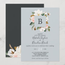 Elegant Magnolia Blue Grått allt på ena Bröllop