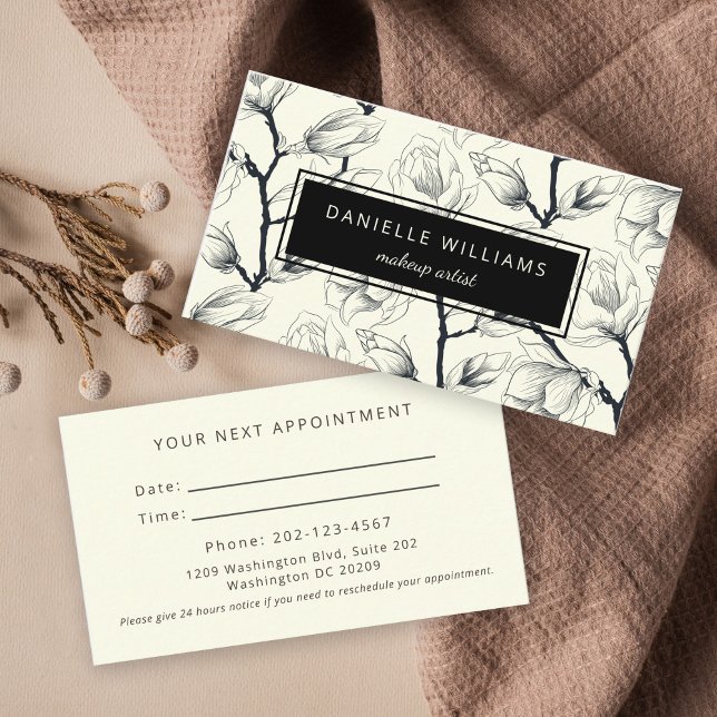 Elegant Magnolia Botanical Nästa Möte Visitkort (Skapare uppladdad)