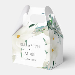 Elegant Magnolia Bröllop White Presentaskar