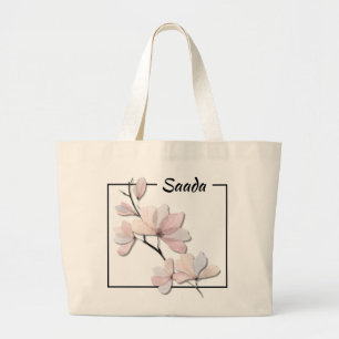 Elegant Magnolia Canvas Väskan Jumbo Tygkasse