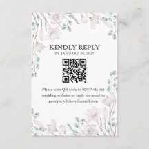 Elegant Magnolia Eucalyptus QR Code OSA Enc