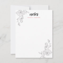 Elegant Magnolia Flowers Personlig Anteckningskort