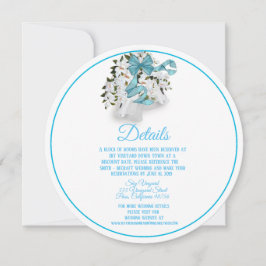 Elegant Magnolia Round Bröllop Klockor Inbjudningar