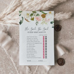 Elegant Magnolia sa att hon sa "Game Flyer"<br><div class="desc">Den här eleganten magnolia sa att hon sa att spel är perfekt för en modern klassens möhippa. Den mjuka blommigten har vattenfärgade  rosor,  förbluffande vita magnoliska blommor och bomull med guld och grönt löv i en lyxig arrangemang. Anpassa baksidan av kortet med namn i bruden och duschdatumet.</div>