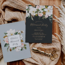 Elegant Magnolia | Svart och vit pensionsfest