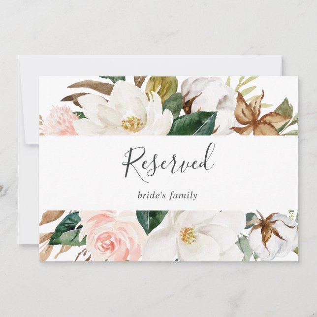 Elegant Magnolia | Vit och  signatur (Framsida)