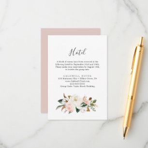 Elegant Magnolia Vitt visitkort för hotellrum Tilläggskort