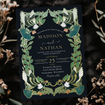 Elegant Magpie Art nouveau Bröllop