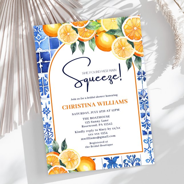Elegant Main Squeeze Citrus Summer Möhippa Inbjudningar (Skapare uppladdad)