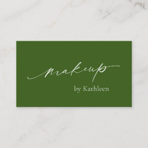 Elegant Makeup Artist Oliv grönt Modern Visitkort