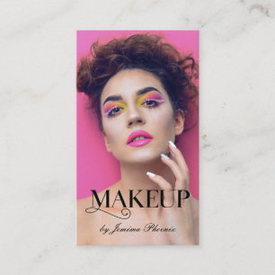 Elegant Makeup Fullt Photo Makeup Artist Visitkort