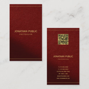 Elegant mallguldtext med QR-kod Lyxig Visitkort