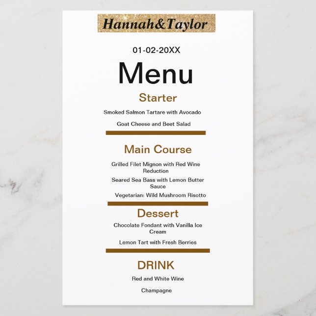 Elegant mallmeny mall meny template (Framsida)