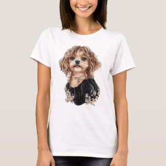 Elegant Maltipoo Watercolor Women's T-Shirt