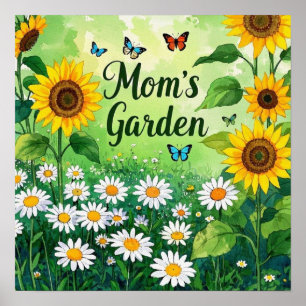 Elegant Mamma blommans blommigt Poster