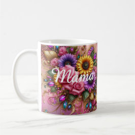Elegant Mamma Design - Blommigt och Glitter Fusion Kaffemugg