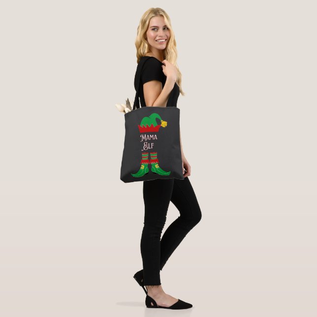 Elegant Mamma Elf-jul Tygkasse (På modell)