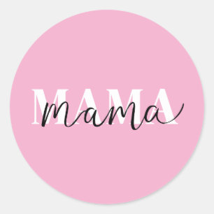 Elegant "Mamma" Modern design för Mor Runt Klistermärke