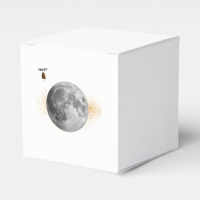 Elegant mån- och stjärnklar natt gåvdosa presentaskar (Framsidan Sidan)