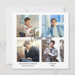 Elegant Man Studenten Photo Collage Tack Meddelande