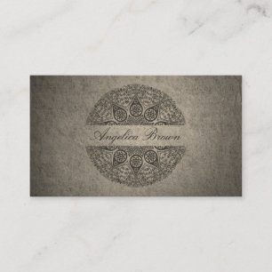 Elegant Mandala-Affärskortet med Stone Struktur Visitkort