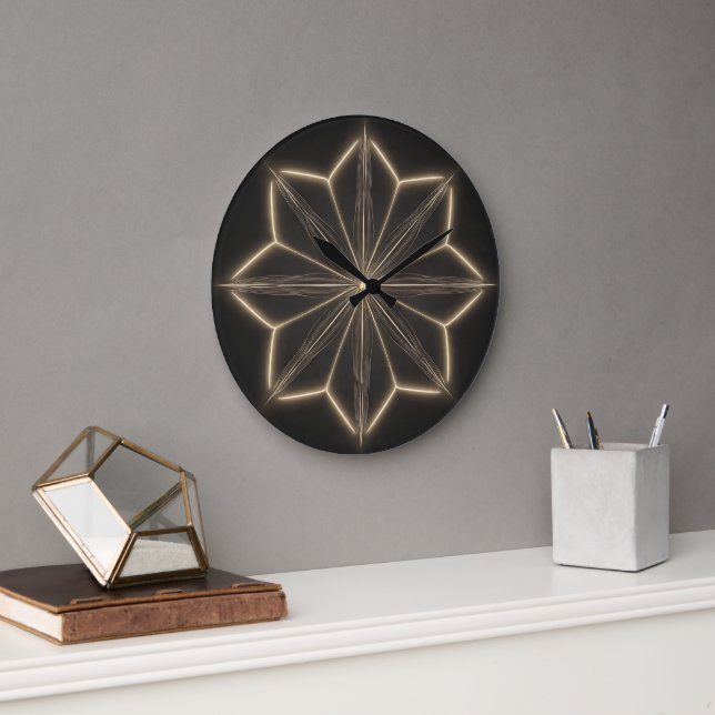 Elegant mandala-design väggklocka  (Kontor)