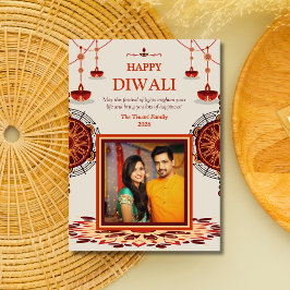 Elegant mandala Diwali Festival Ljus Julkort
