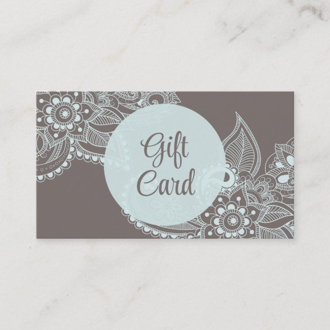 Elegant Mandala Gift Card Visitkort (Framsida)