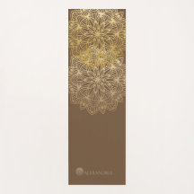 Elegant Mandala Guld Brown Personlig (1 sida)