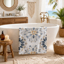 Elegant Mandala Guld Marinblå