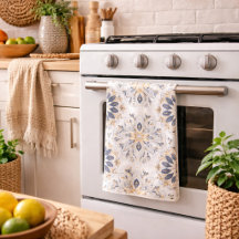 Elegant Mandala Guld Marinblå