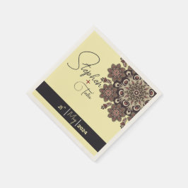 Elegant Mandala-Inspired Bröllop Pappersservett