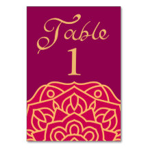 Elegant Mandala Magenta Guld Indiska Bröllop