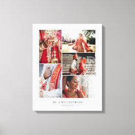 Elegant Mandala Många Bröllop Photo Collage Canvastryck