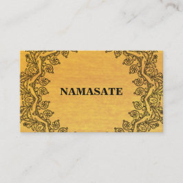 Elegant Mandala Namaste Guld Yoga Logotyp Art Visitkort