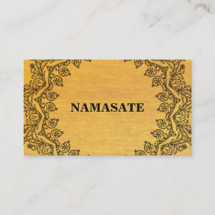 Elegant Mandala Namaste Guld Yoga Logotyp Art Visitkort