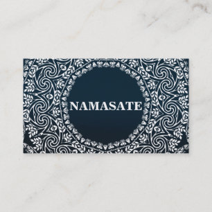 Elegant Mandala Namaste Yoga Logotyp Art Visitkort