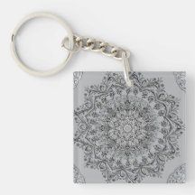 Elegant Mandala Nyckelring, Boho Chic Nyckelring