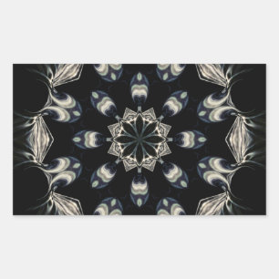 Elegant Mandala Rektangulärt Klistermärke
