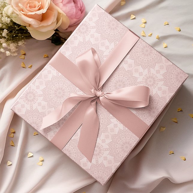 Elegant Mandala  Ro Guld Presentpapper (Skapare uppladdad)