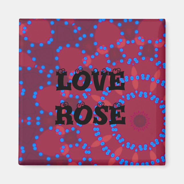 Elegant - MANDALA - ROSA - RED Magnet (Framsidan)