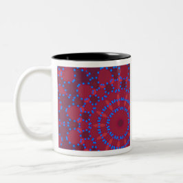 Elegant - MANDALA - ROSA - RED Två-Tonad Mugg