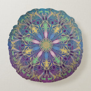 Elegant Mandala Round Dekorativ kudde