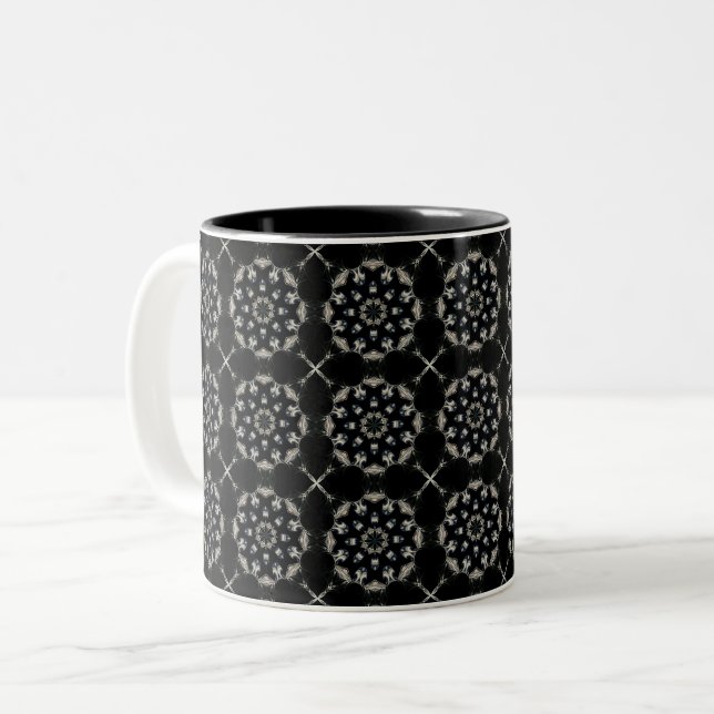 Elegant Mandala Två-Tonad Mugg (Framsida vänster)