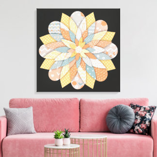 Elegant Mandala Wall Art | Sacred Geometric Boho  Canvastryck