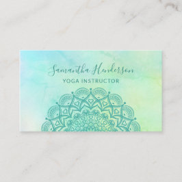 Elegant Mandla Flower Yoga Visitkort