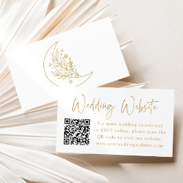 Elegant Måne och Stars Guld Bröllop webbplats Tilläggskort