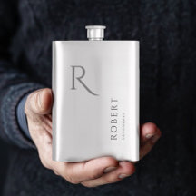 Elegant manlig monogrampresent till bröllopsgäster